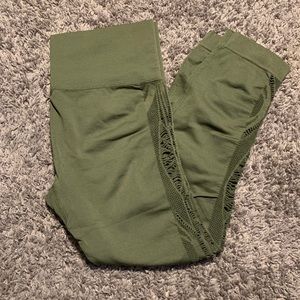 Olive green high waist leggings